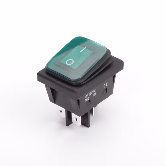 20 A ein/aus beleuchteter Kcd2 4-poliger wasserdichter Wippschalter