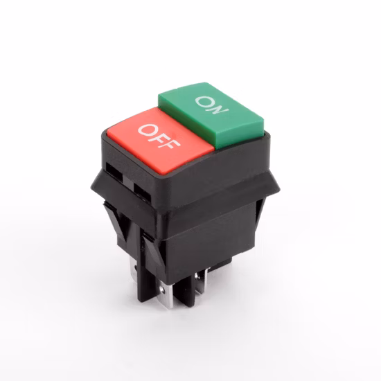 20A Druckknopf, schwarzer Wippschalter, 4-polig, Ein/Aus