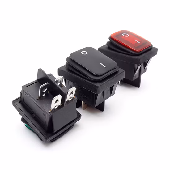 Kcd4 Wasserdichter Wippschalter Dpst 4pin